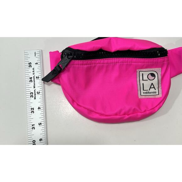 LOLA Moonbeam Bum Bag Women's Small Laser Pink Logo Patch Adjustable Strap NEW - Picture 6 of 7